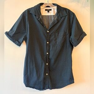 DIESEL Men's Black Cotton Button Down Shirt